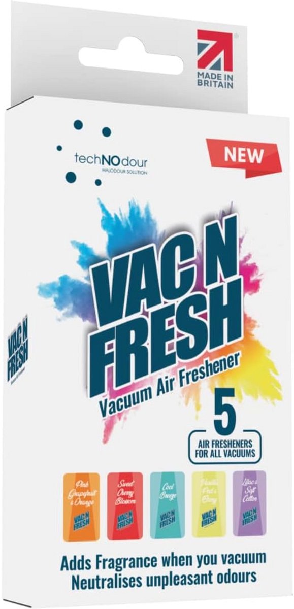 5-Pack Stofzuiger Geurkaarten voor Langdurige Frisheid