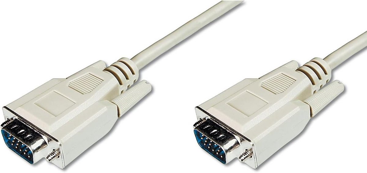 VGA Monitorverbindingskabel HD15 3 meter Beige HD Dubbele Aansluiting
