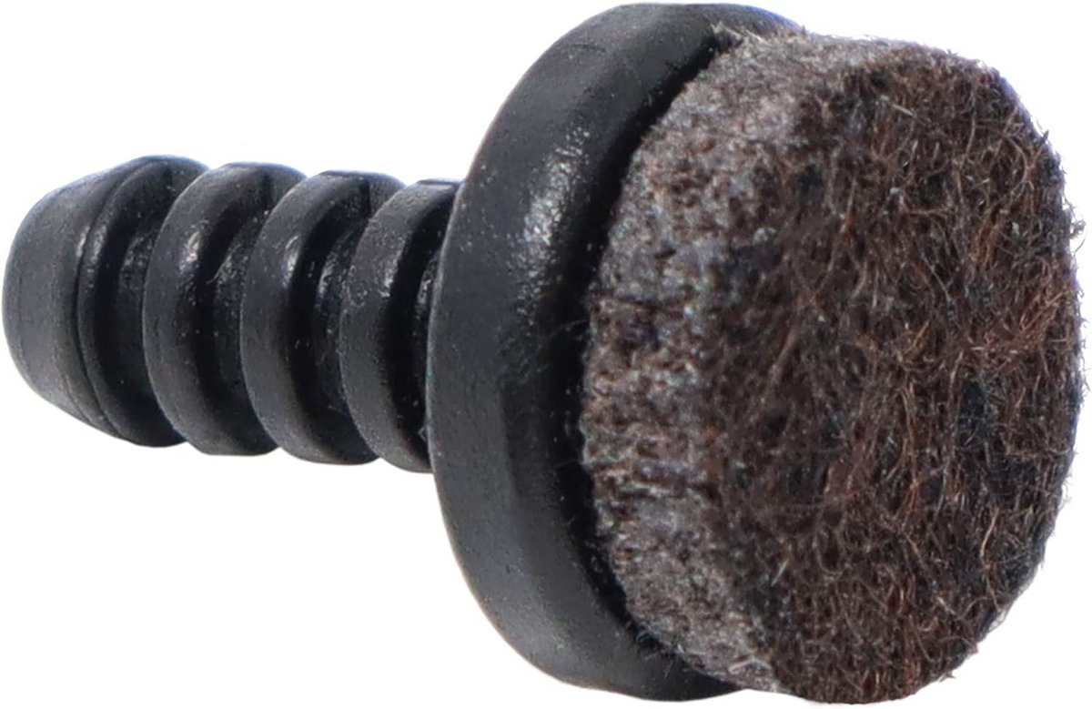 100x Ronde Lamellenstoppers met Vilt voor Buisstoelen Zwart Ø 14 mm