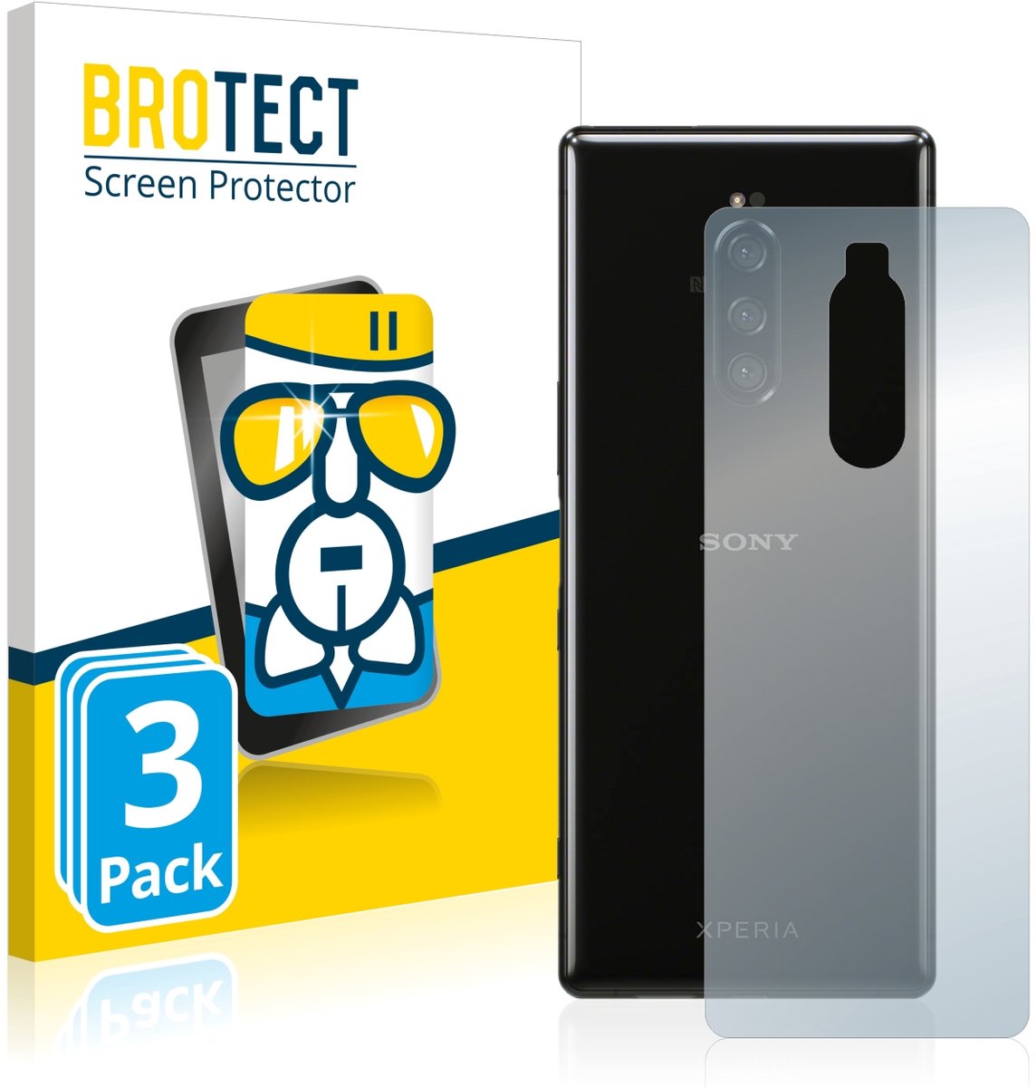 Screenprotector 3 Stuks voor Sony Xperia 1 (Achterkant) Beschermglas transparant