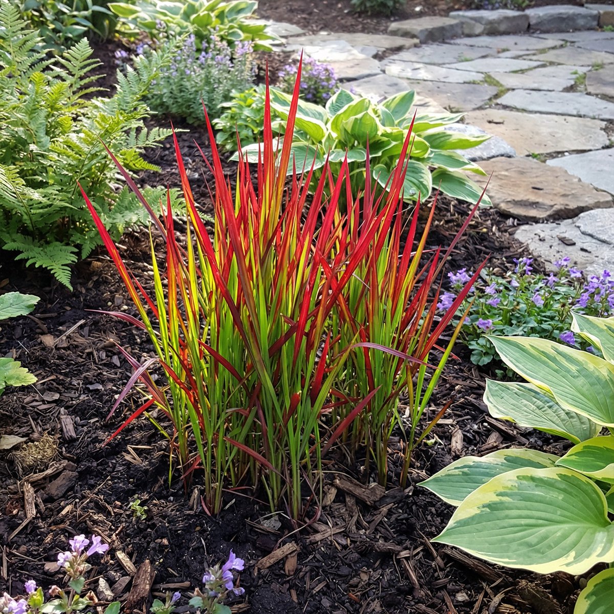 Bloomique - Set van 3 - Imperata Cylindrica Red Baron - Japans bloedgras - Siergras - Winterhard - Vaste plant 10-20 cm hoog - Pot 9 cm