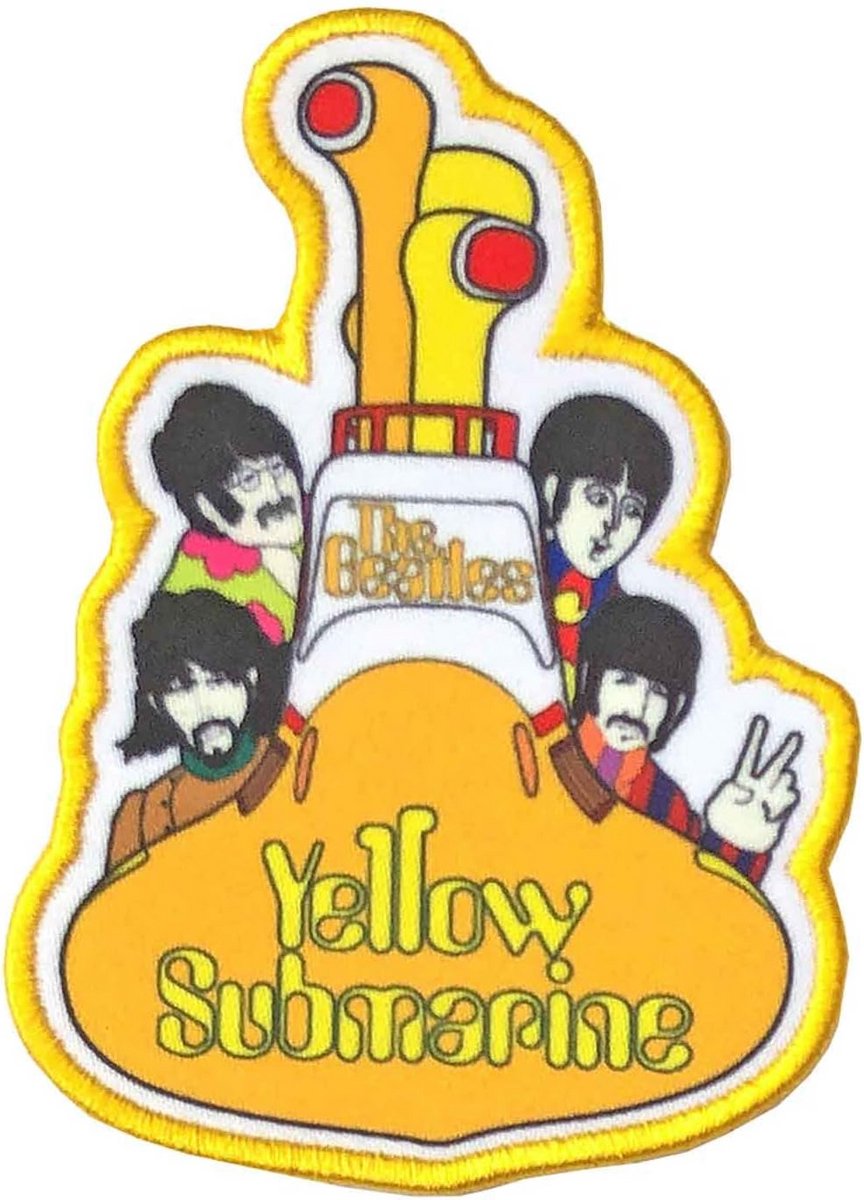 Yellow Submarine Patches - Geborduurd Strijkijzer Accessoire