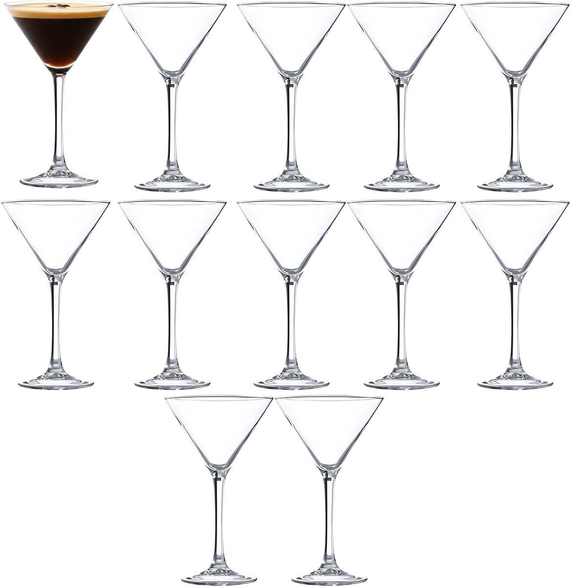 Vicrila Martini glazen set - 12x - glas - 21 cl - cocktail glas