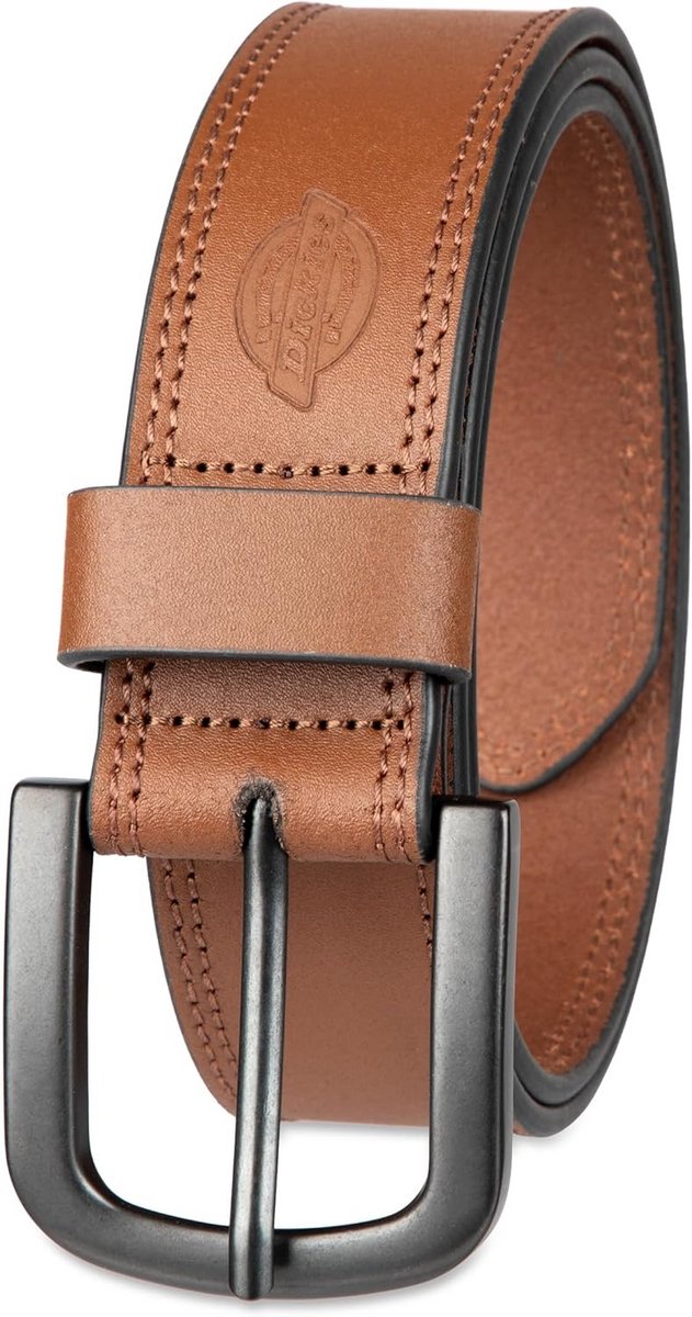 Casual Heren Riem met Dubbele Stiching en Klassieke Gesp