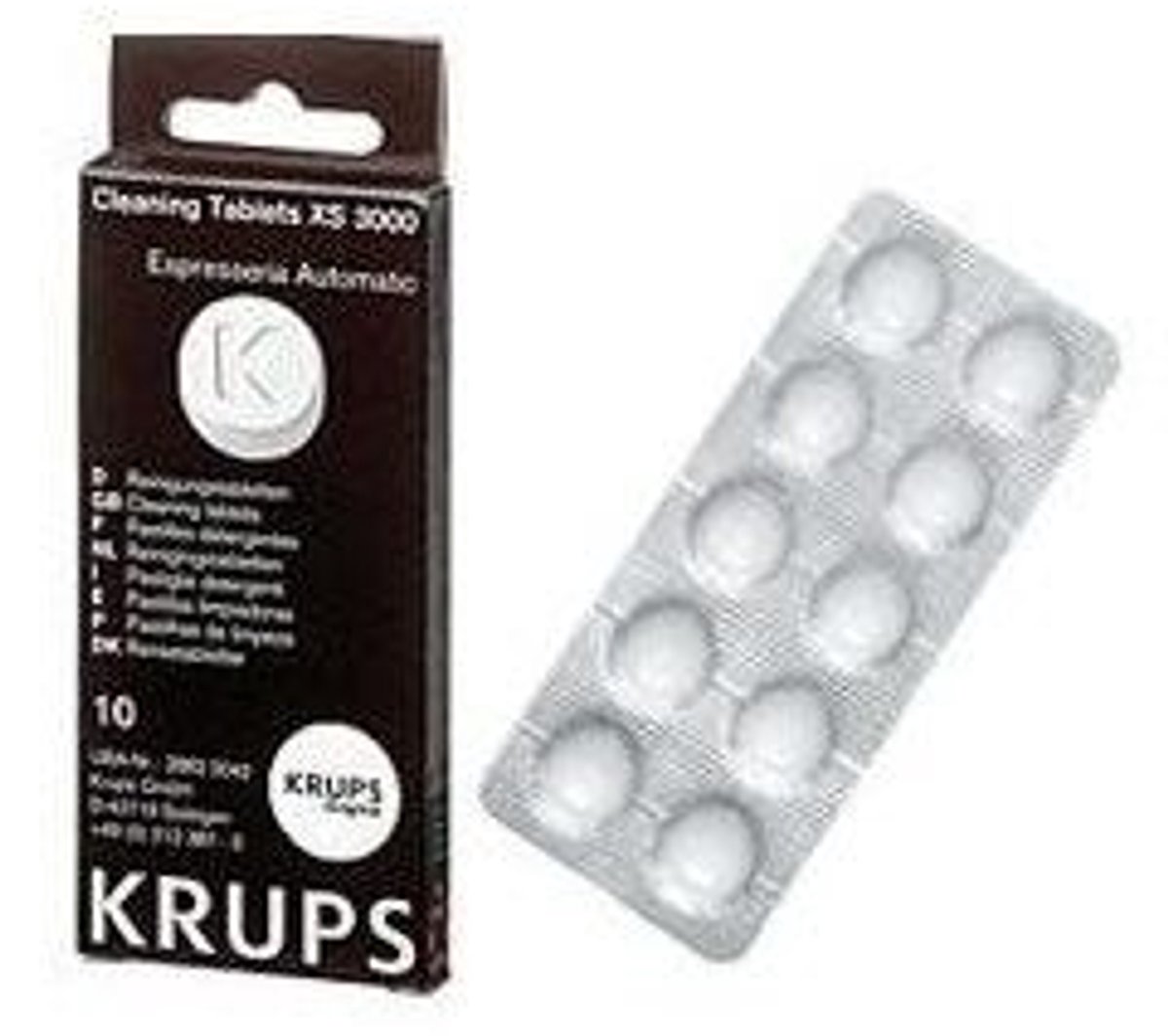 3x Krups Reinigingstabletten (10st.) XS3000