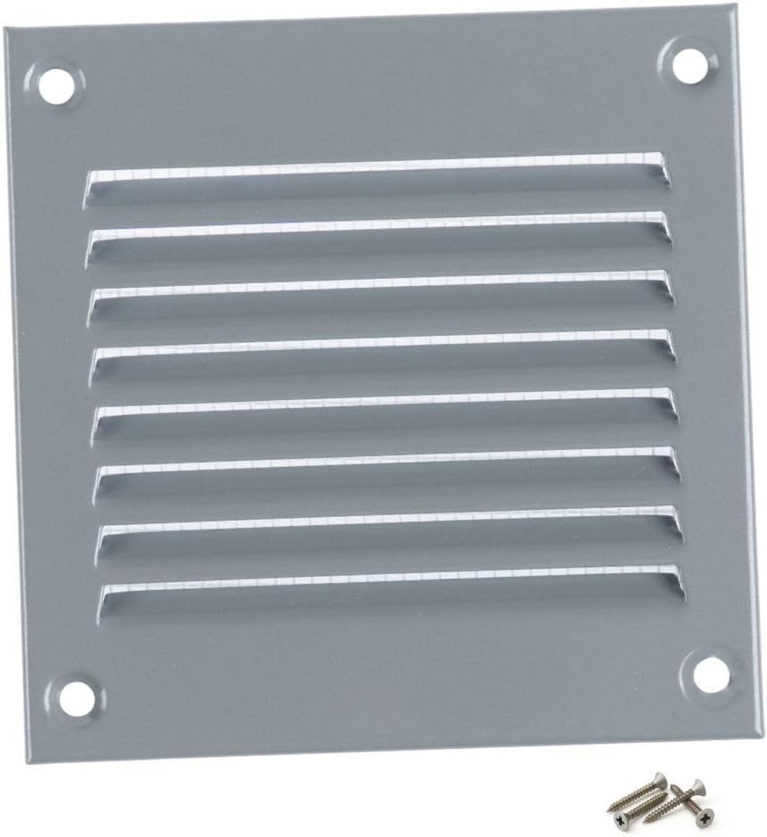 Metalen Ventilatie Rooster 100x100mm met Insectengaas voor Buitenmuur