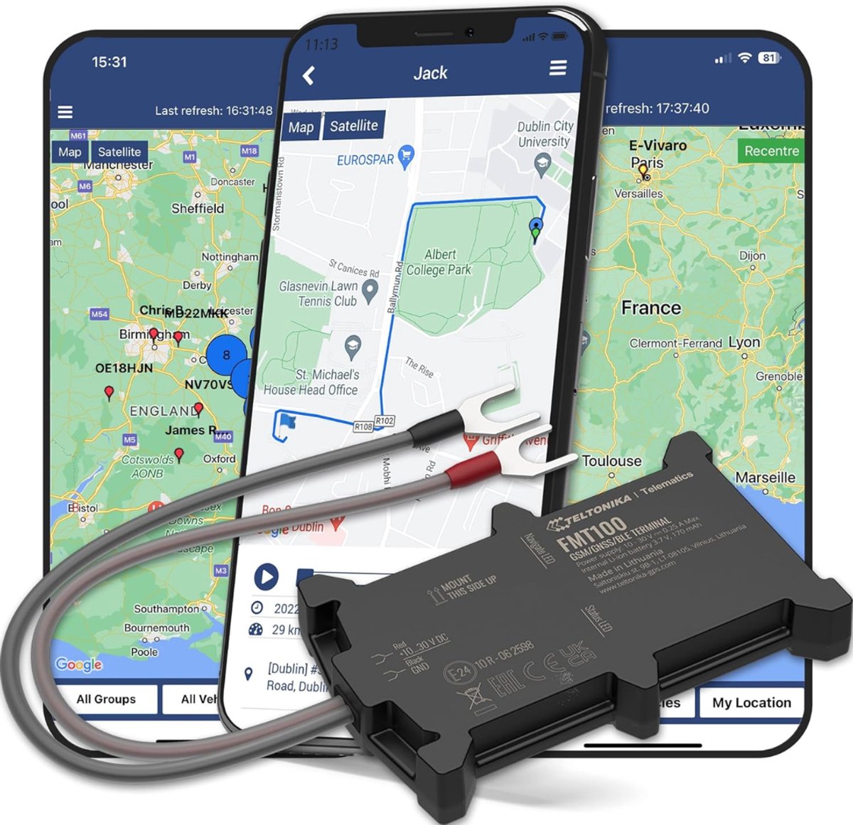 Florixa® GPS Tracker auto - GPS Tracker - GPS Trackers - Zwart -17cm x 14cm x 3cm