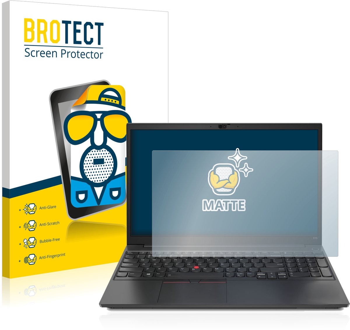 BROTECT - Screenprotector voor Lenovo ThinkPad E15 - Folie Beschermfolie matte
