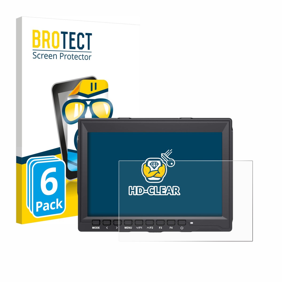 BROTECT - Screenprotector voor Feelworld FW759 7" - Folie Beschermfolie transparant 6 Stuks