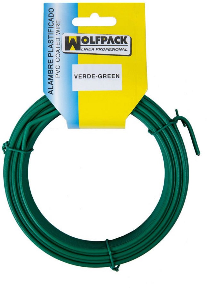 Kunststof gecoate draad rol 25 meter groen - 2,7 mm dikte voor bevestiging en waslijn
