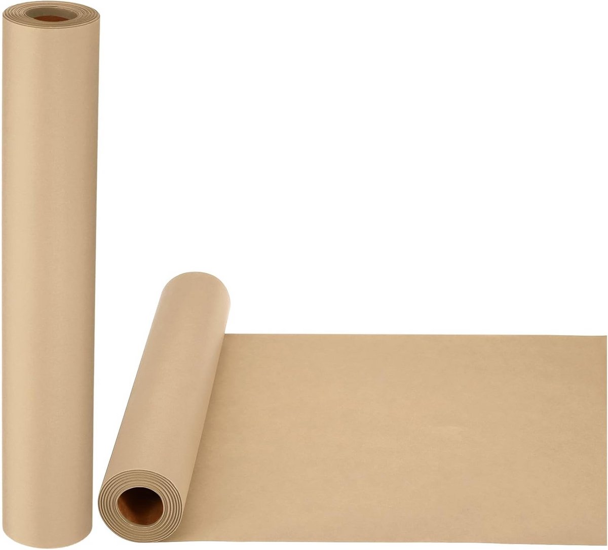 Kraftpapier 2 stuks 15 x 600 inch (50'), 80gsm - Stevig en Scheurvast voor Geschenkverpakking, Bloemen en meer