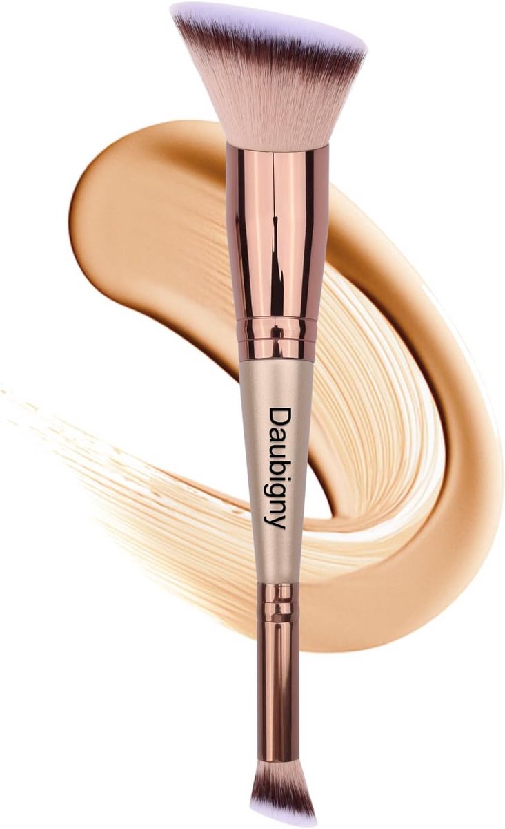 Schuine Make-upkwast met Dubbele Punt voor Perfecte Contouring en Blending