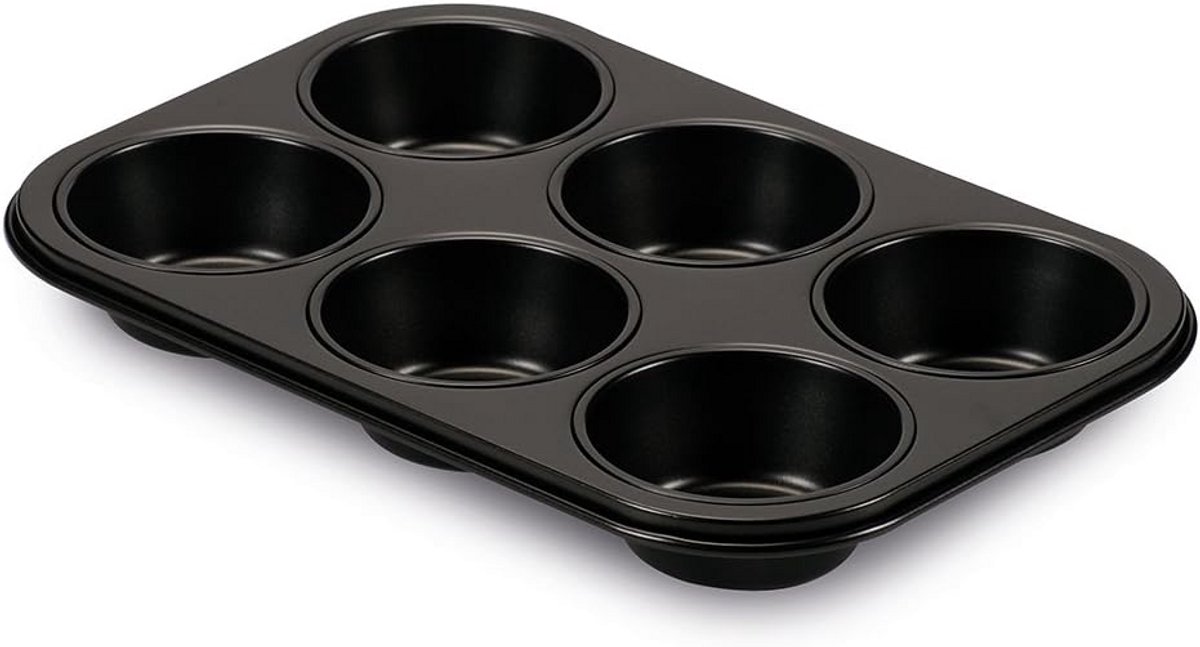 Bakvorm voor 6 Muffins of Cupcakes met Antiaanbaklaag