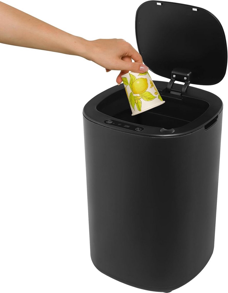 Touchless Sensor Prullenbak 10L - Automatische Vuilnisemmer met Deksel voor Keuken en Badkamer