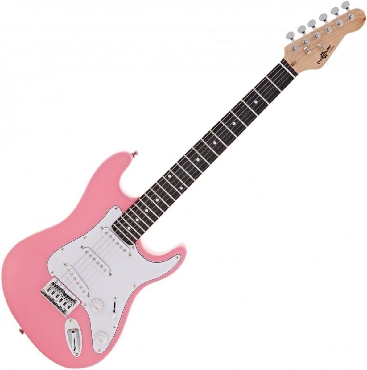 3/4 elektrische gitaar met mini versterker - roze startersset voor kinderen en beginners
