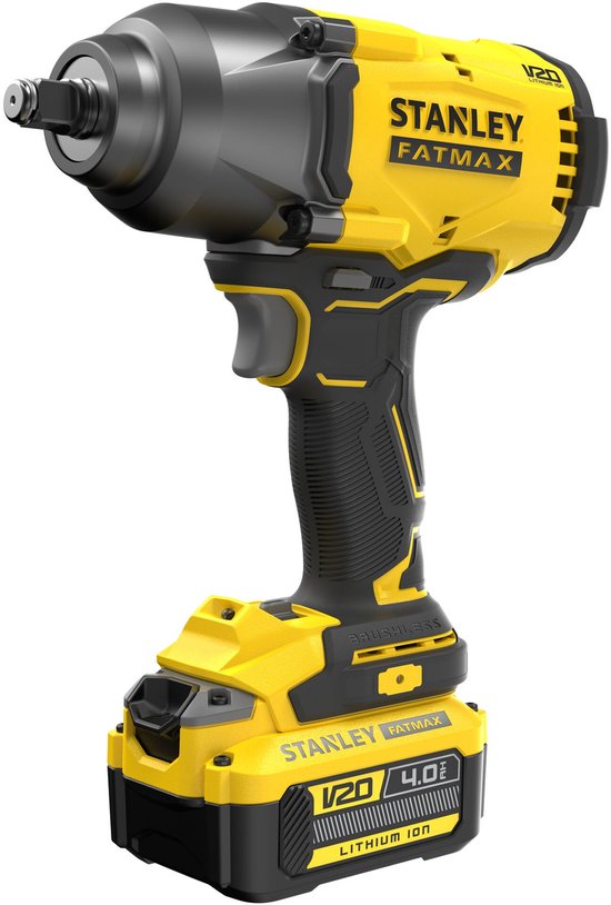 Stanley FATMAX V20 18V Brushless Slagmoersleutel 1/2″ 949Nm 2000 tpm 4.0Ah Accu LED verlichting