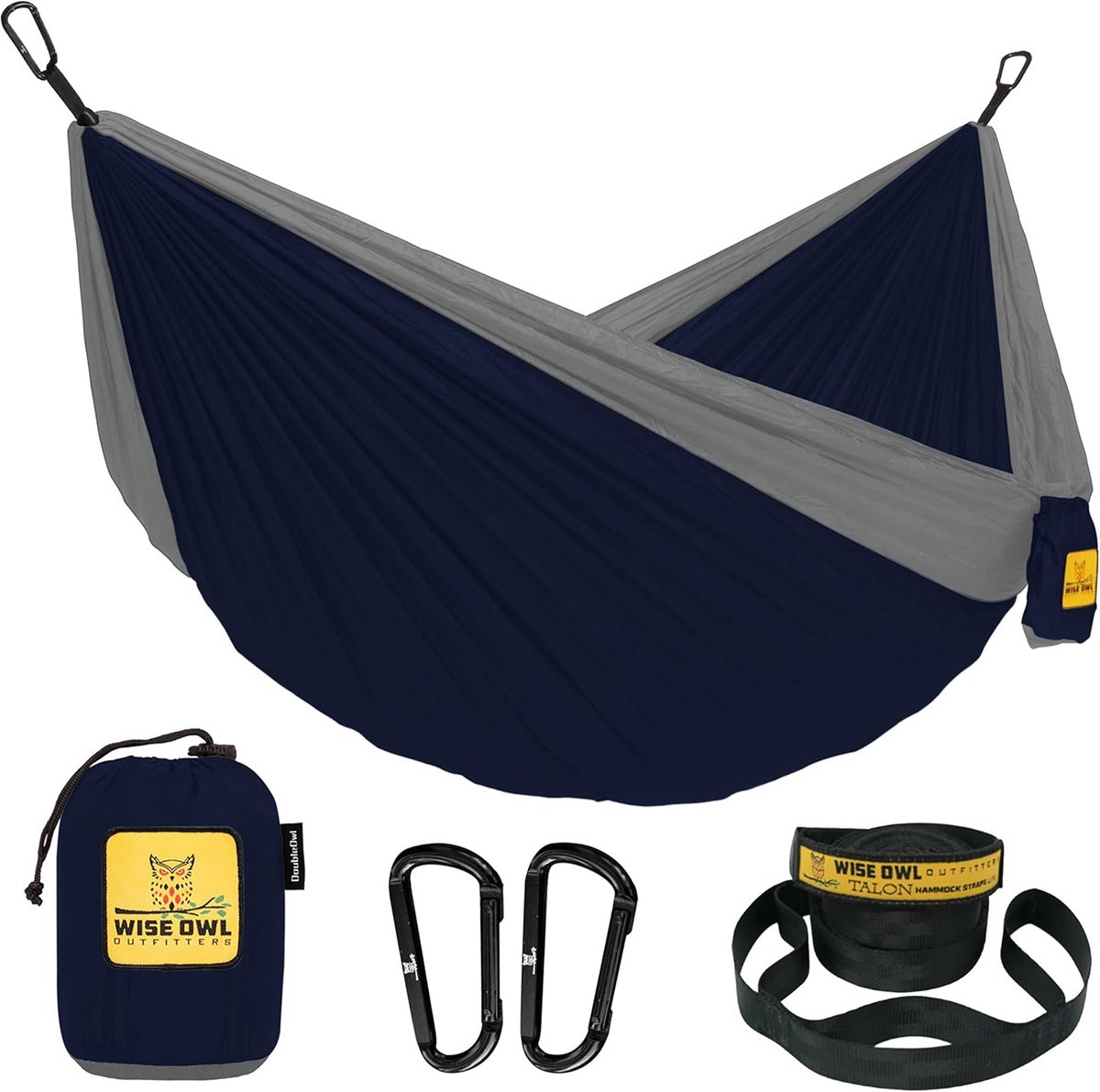 Draagbare Camping Hangmat 180kg - Inclusief Boomriemen - Geschikt voor Reizen, Backpacken en Wandelen - Eénpersoons
