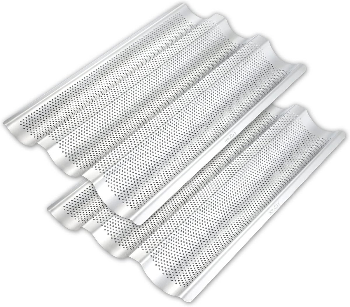 RVS Geperforeerde Broodpan 38x25 cm - 2 stuks