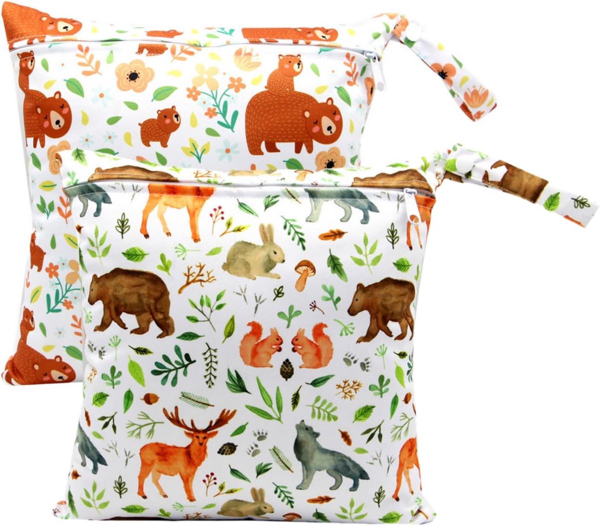 2 Waterdichte Luiertas Tassen (30x28 cm) voor Natte Kleding en Zwemkleding