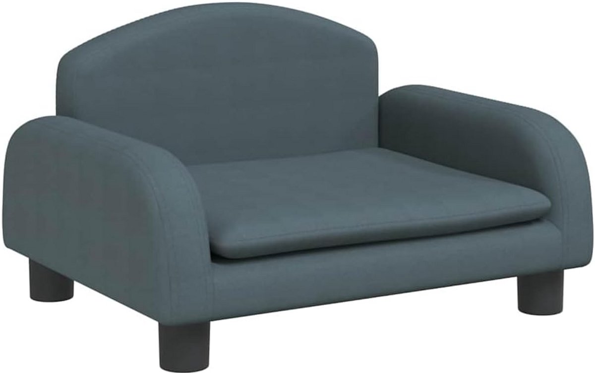 Kindersofa Stof Donkergrijs 50x40x30 cm