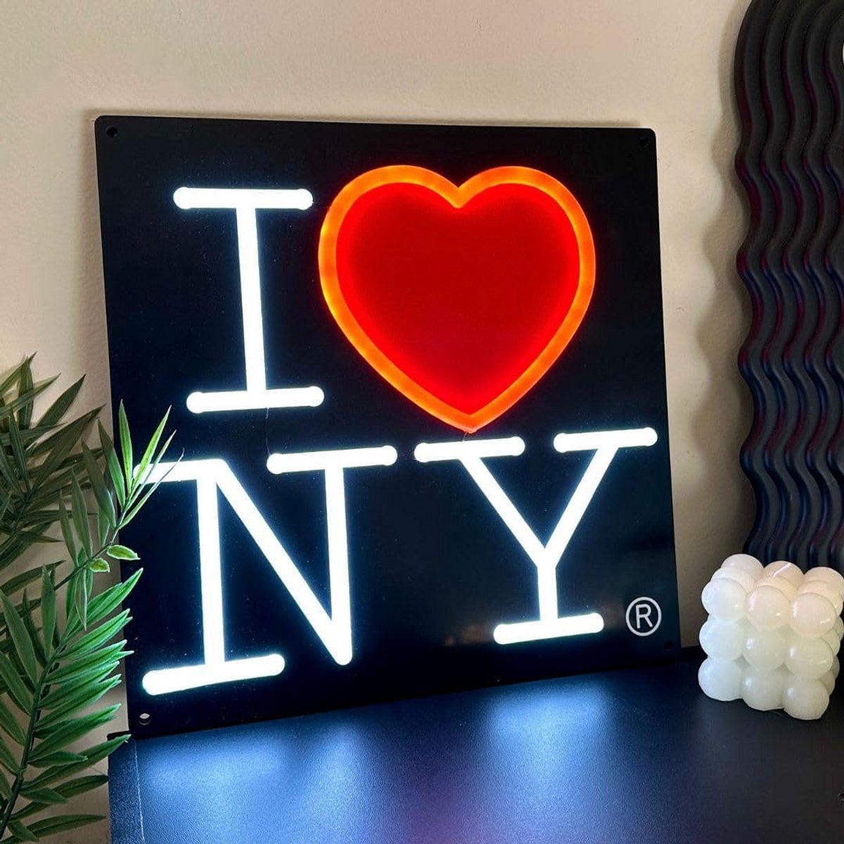 LED Neon Wandlamp Hart voor New York - Iconisch Design