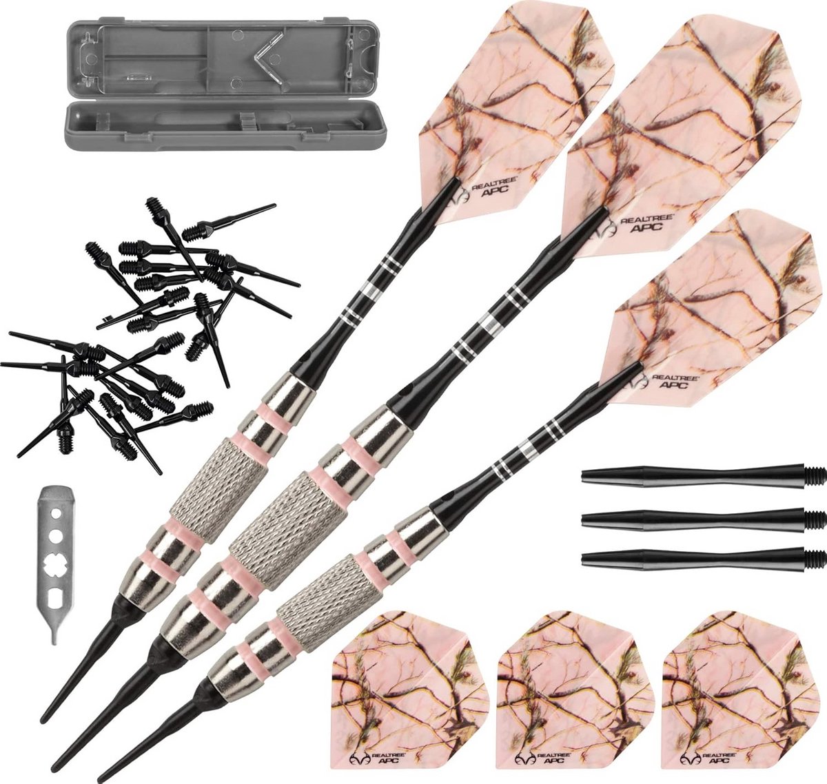 Softtip Dartpijlen Set 16 Gram met Koffer voor Elektrische Dartborden