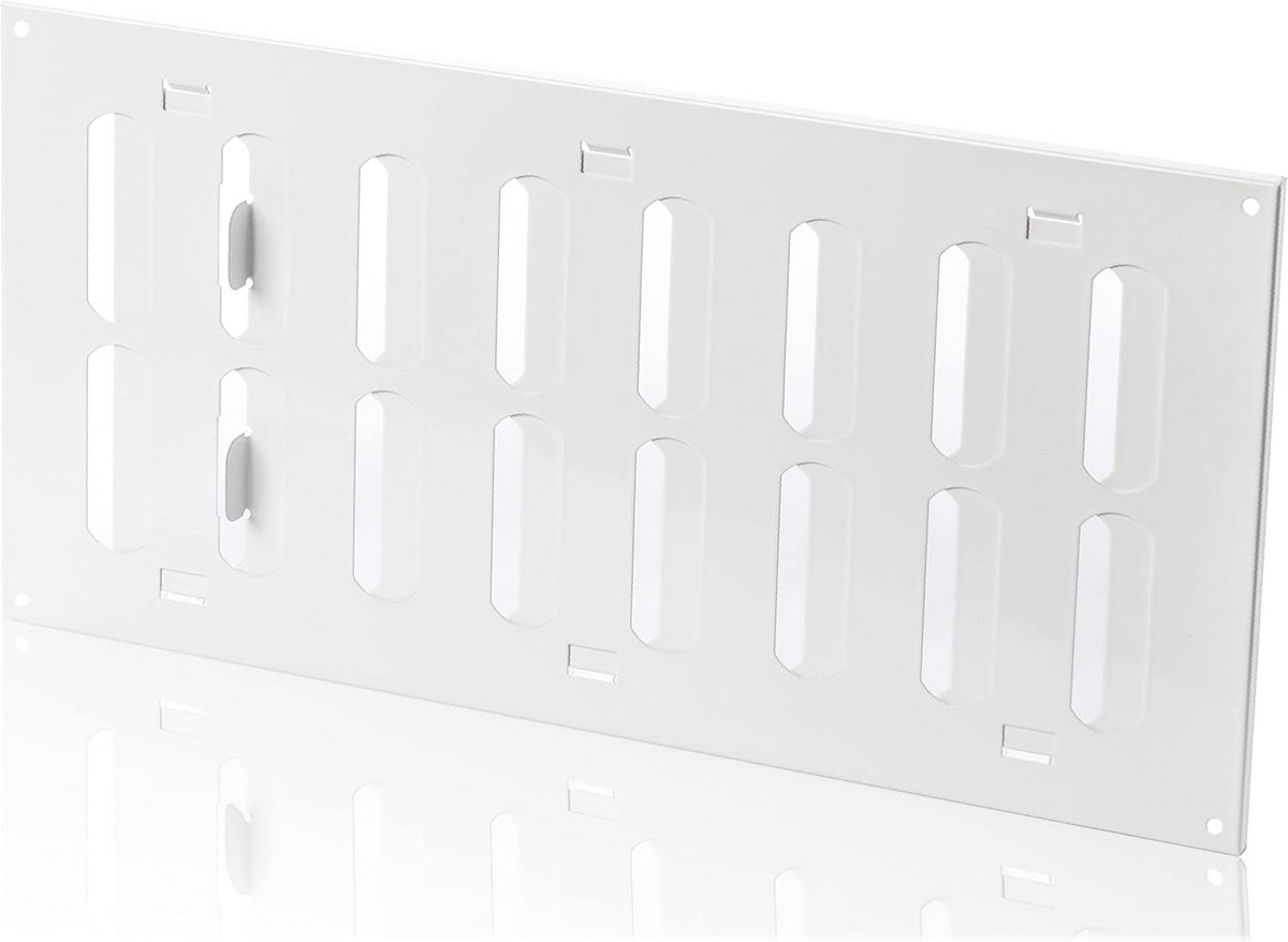 Verstelbaar Ventilatorrooster van Staal Wit 300x150mm voor Ventilatiesystemen