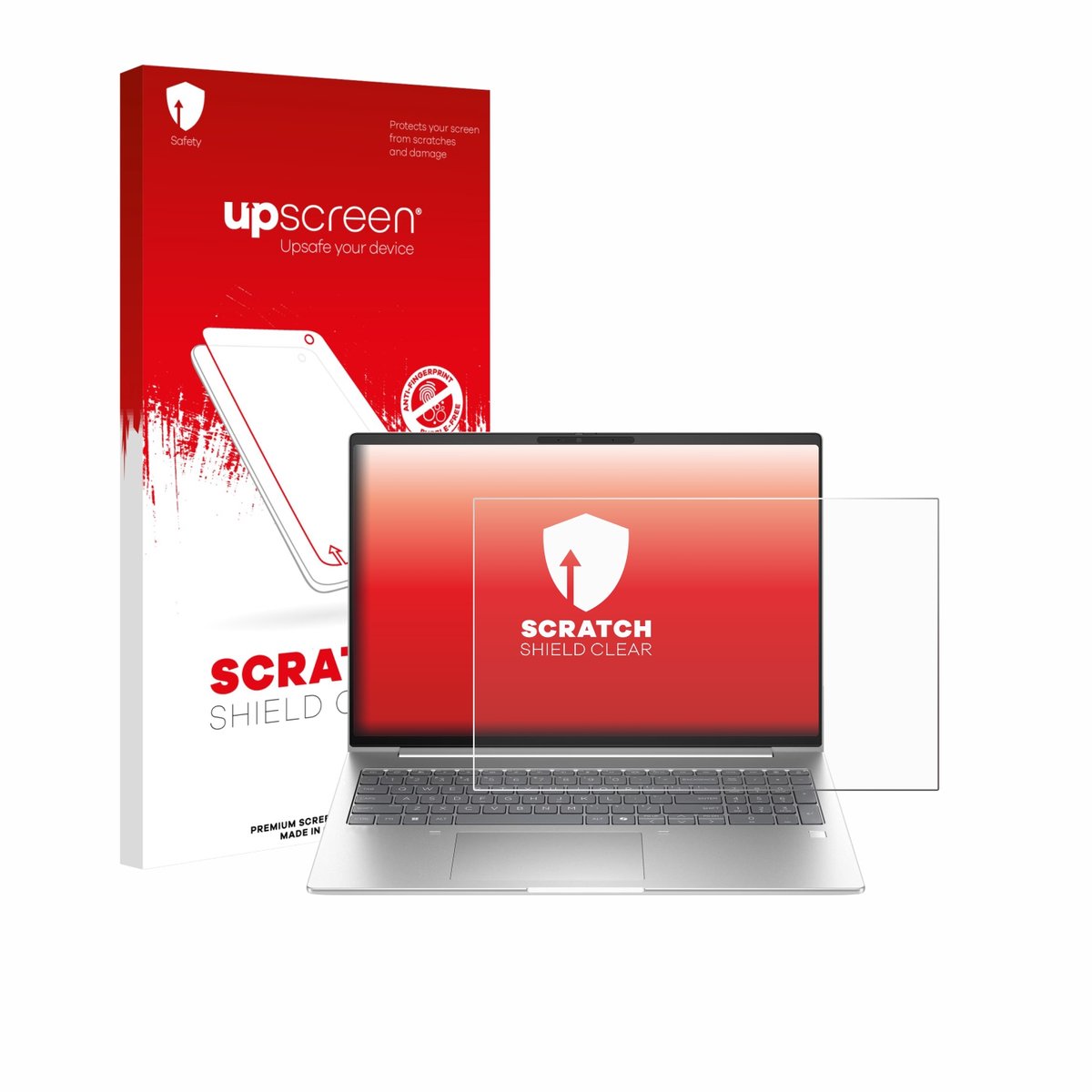 upscreen - Screenprotector voor HP EliteBook 6 G1a 16" - Folie Beschermfolie transparant