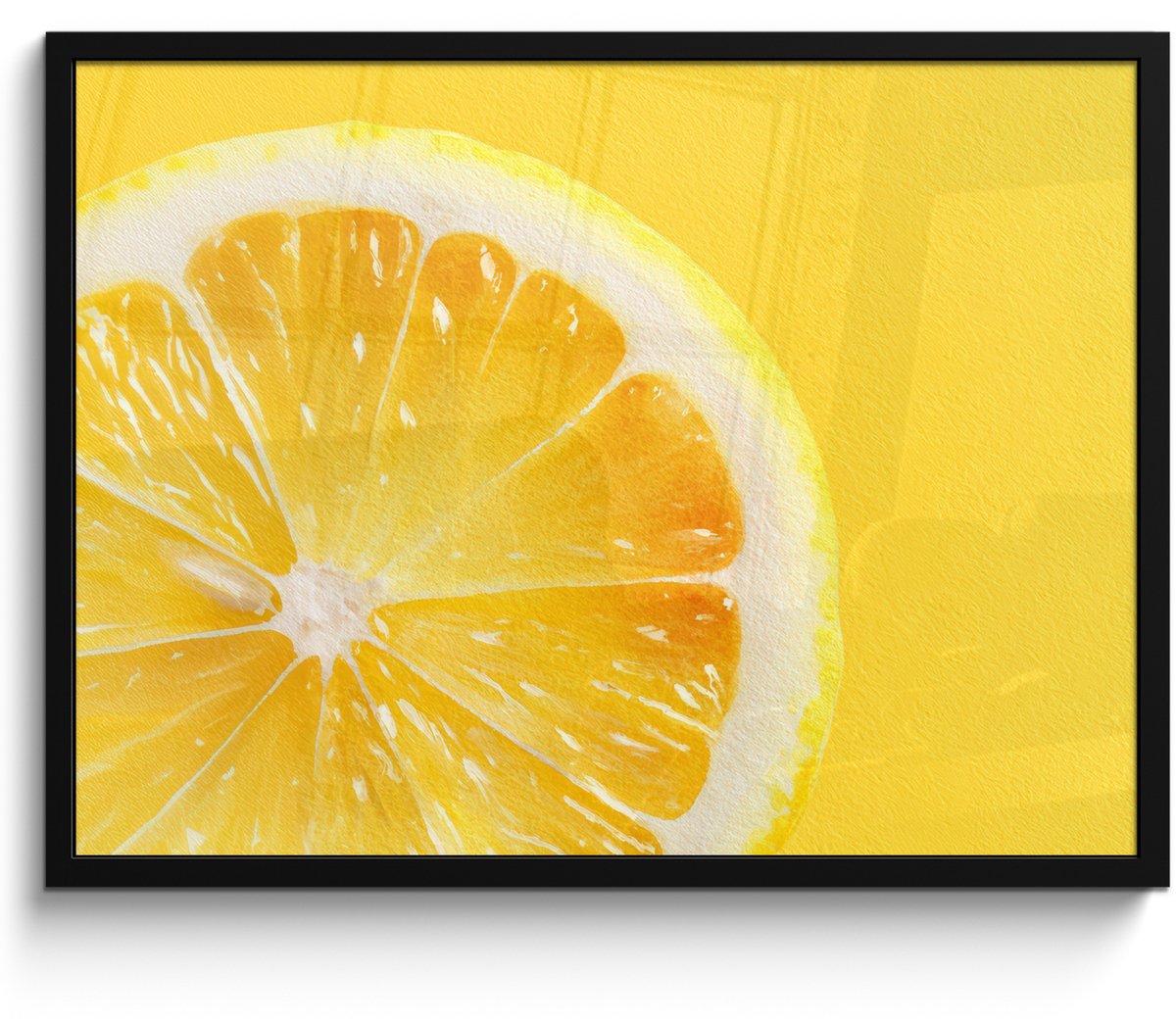FrameYourWall Poster in lijst - Fotolijst 70x50 cm - Posters - Citroen - Geel - Zonnig - Posterlijst zwart - Decoratie - Wanddecoratie woonkamer - Muurdecoratie slaapkamer Multicolor