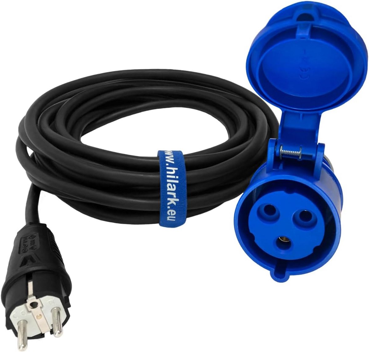Industriële Verlengkabel CEE 3x1,5mm2 Blauw Zwart IP44 voor Caravan en Camping