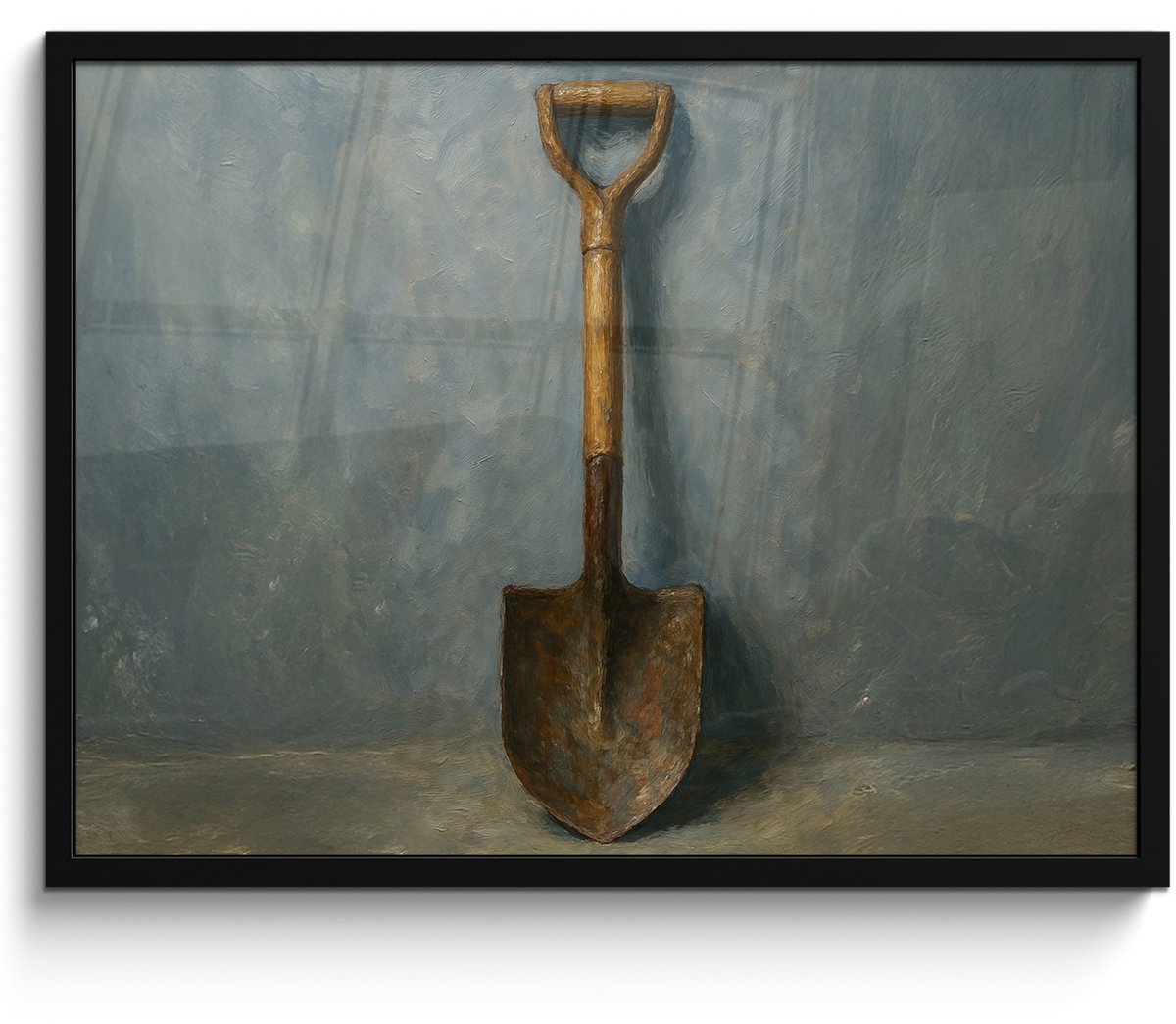 FrameYourWall Poster in lijst - Fotolijst 70x50 cm - Posters - Schep - Gereedschap - Schilderij - Posterlijst zwart - Decoratie - Wanddecoratie woonkamer - Muurdecoratie slaapkamer Multicolor