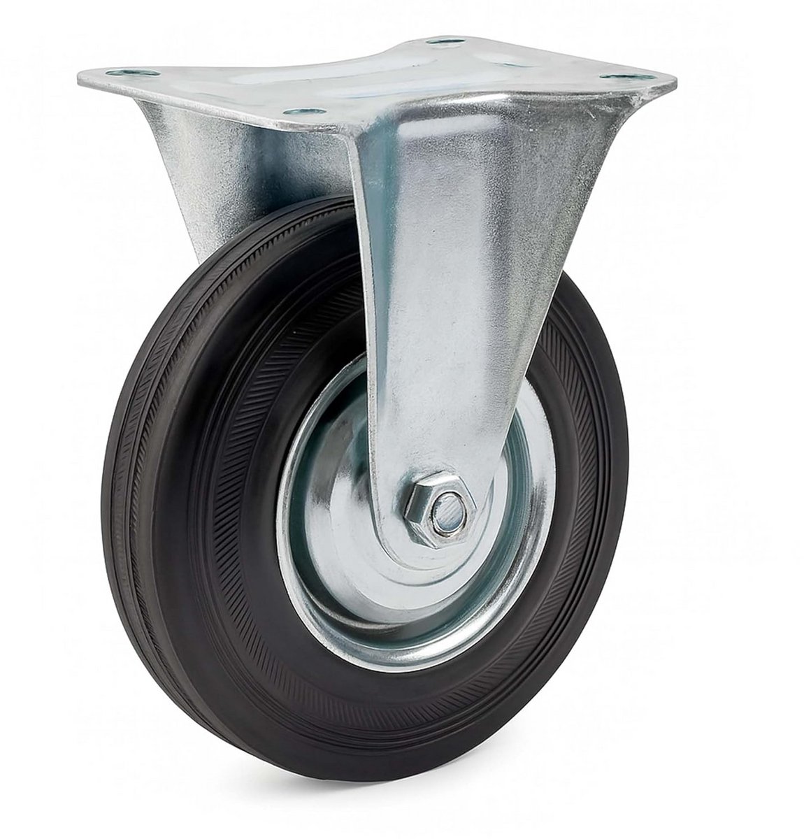 Vast loopwiel met metalen velg 125 mm voor transportkarren en meubels
