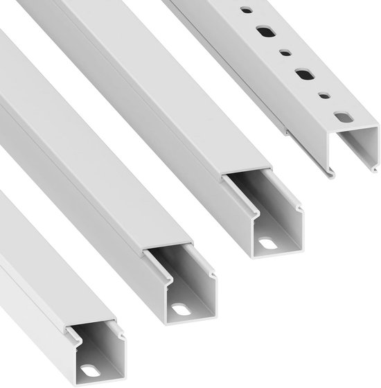 Kabelgoot 25 x 25 mm 4 x 1 meter wit | bol
