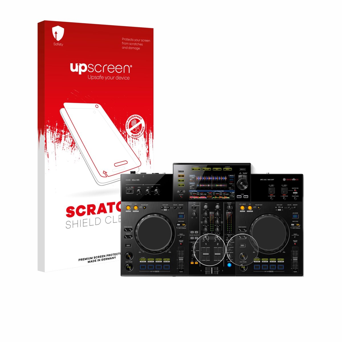 upscreen - Screenprotector voor Pioneer XDJ -RR (Jog) - Folie Beschermfolie transparant