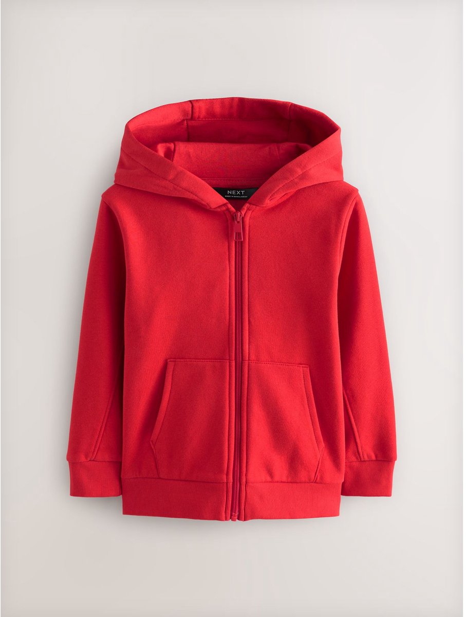 Next - Jongens - Hoodie met doorlopende rits - Rood