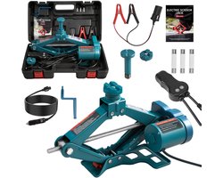 Yofidra Elektrische autokrik - 3T Elektrische hydraulische - 12 V - Hefbereik 120–370 mm - Auto krik - voor SUV, limousines, vrachtwagen, auto, bandenwissel