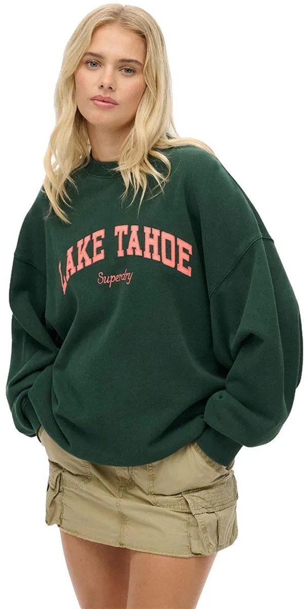 Superdry Outdoor Location sweatshirt met ronde hals en losse pasvorm Dames Truien Groen
