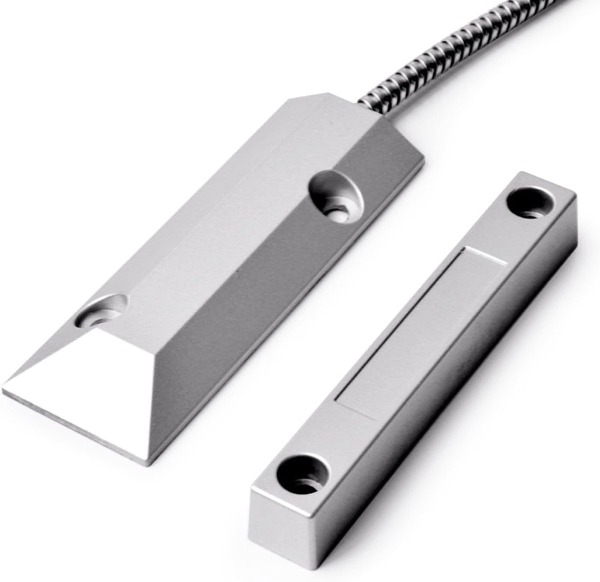 Magnetische Deurcontacten - Raam Sensor - Beveiliging Huis - Bedrade Sensor - 10.6 x 3.8 cm - Zilverkleurig