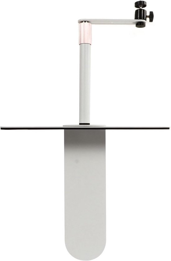 Verstelbare projectorstandaard wit 24-40 cm uitschuifbaar 360° rotatie 90° kanteling universele houder