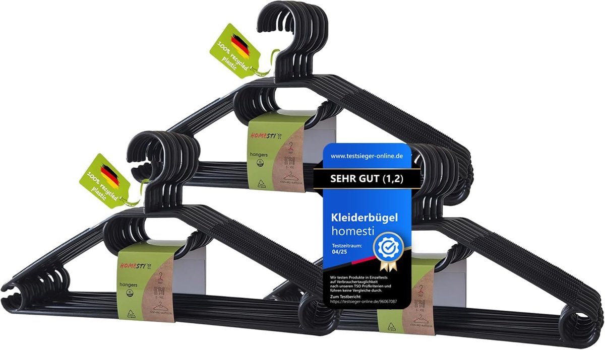 30 Kleerhangers - Premium Hangers - Kleding Opbergen - 360° Draaibare Haak - Ruimtebesparend