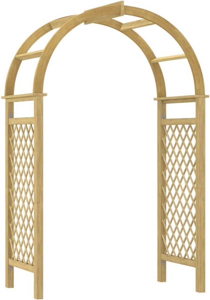 Houten Tuinboog - Rozenboog Latwerk - Klimplanten Ondersteunen - Groen Geïmpregneerd Hout - 141x97x243 cm