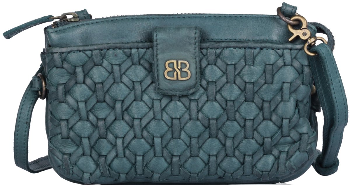 Boutique Trukado - Bellicci Clutch-Telefoontas-Festivaltas-Portemonnee "Portia" petrol - (lxhxd) ca. 19cm x 11,5cm x 3cm