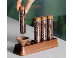Magnetische doseerflessen voor koffiebonen - glazen reageerbuizen - displayrekken - losse buizen - opslag en conservering - koffiegereedschap - luchtdichte containers - koffieopslag