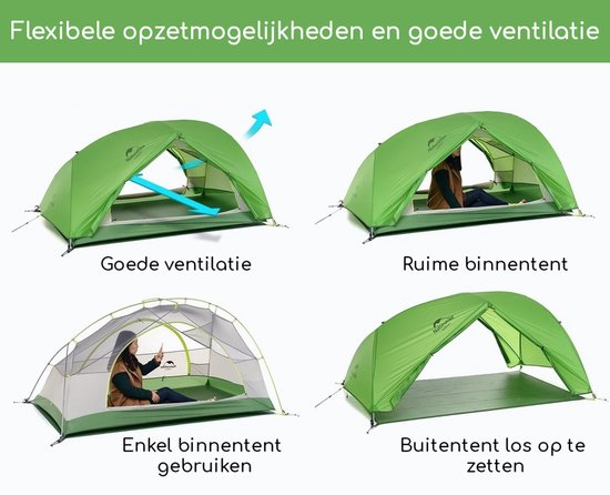Naturehike Star River Tent - ultralichte dubbellaags voor backpackers - waterdicht van Merkloos — afbeelding 4