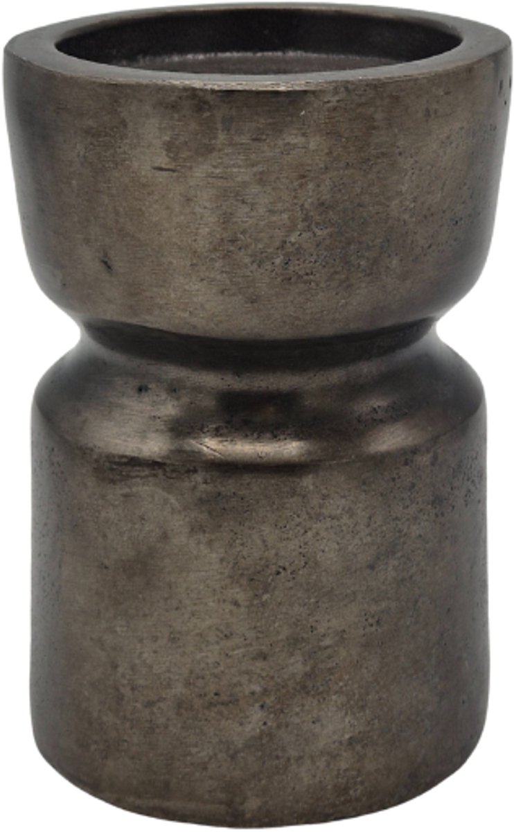 Urnenspecialist® - Urn - Kandelaar - Kandelaar urn - Gedenk Urn - Grijs - Antraciet - Night Black - Mini Urn - As Urn - Crematie Urn - 15cm - 650ml - Aluminium Urn