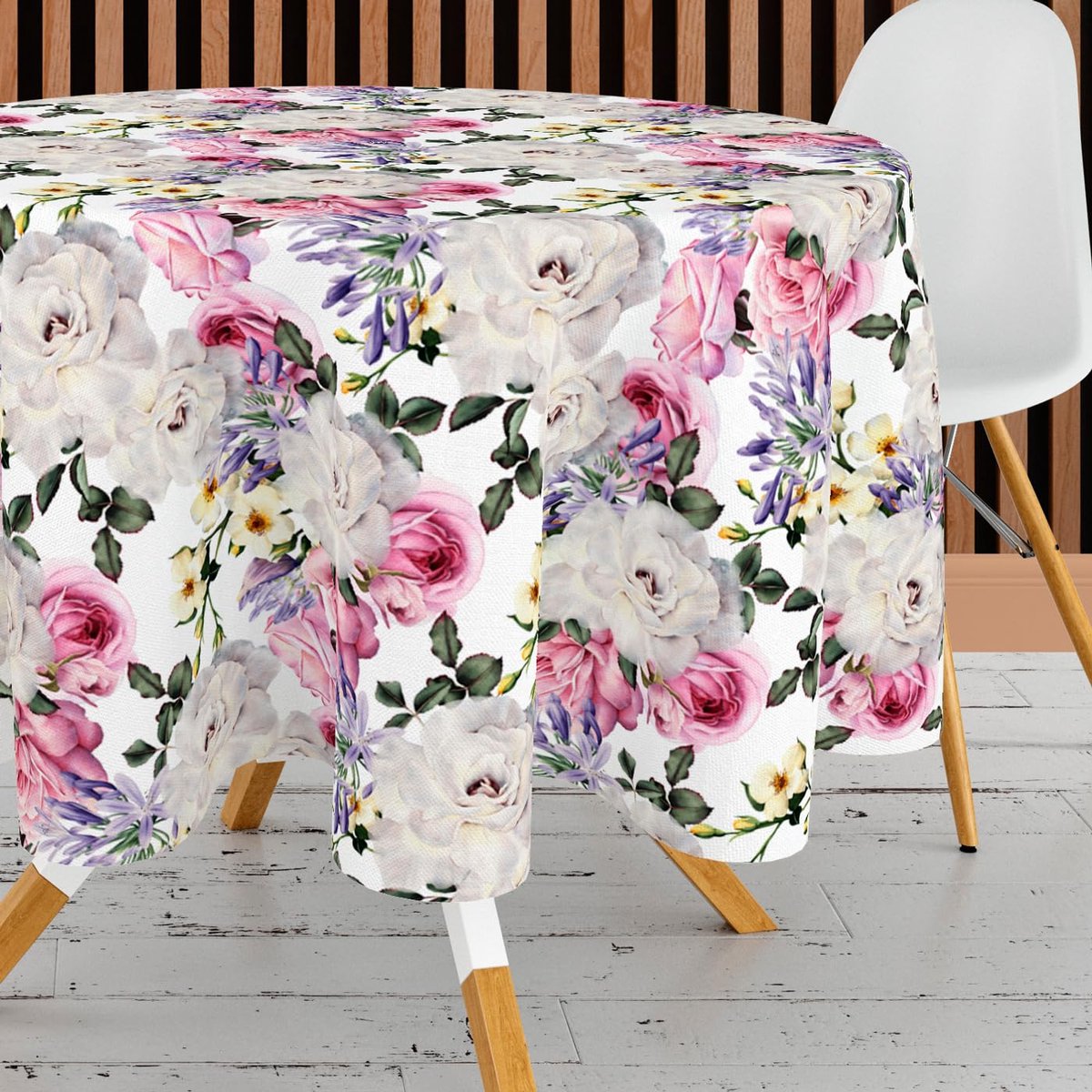 Merkloos - Decoratief Rond Tafellaken - 140 cm - Roos - Polyester