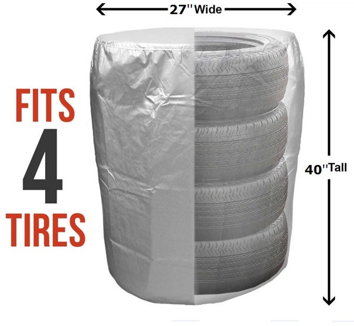 Bandenhoes - 1 stuk - Voor 4 banden - Bandenopslag - 420D - 73*110cm - Autobandentas - Hoes voor autobanden – Waterdicht - Zonwerend - Stofdicht - Autobandenhoes - Winterbandenhoes - Zwart – foto 8
