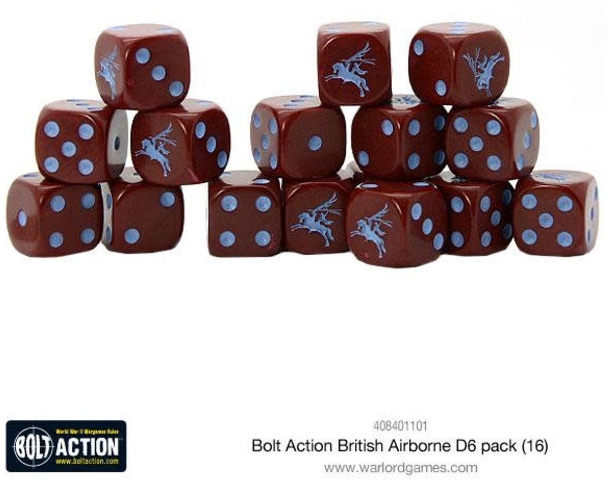 British Airborne d6 dice pack (Bolt action nieuw)