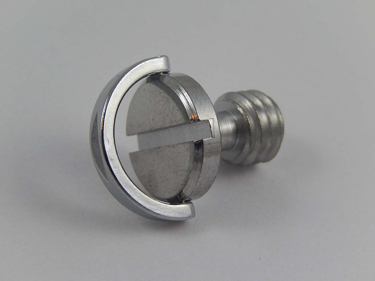Statiefschroef Camera - Bevestigingsschroef - Stabiele Bevestiging - Met Lusgat - 3/8 Inch 16mm - Zilver