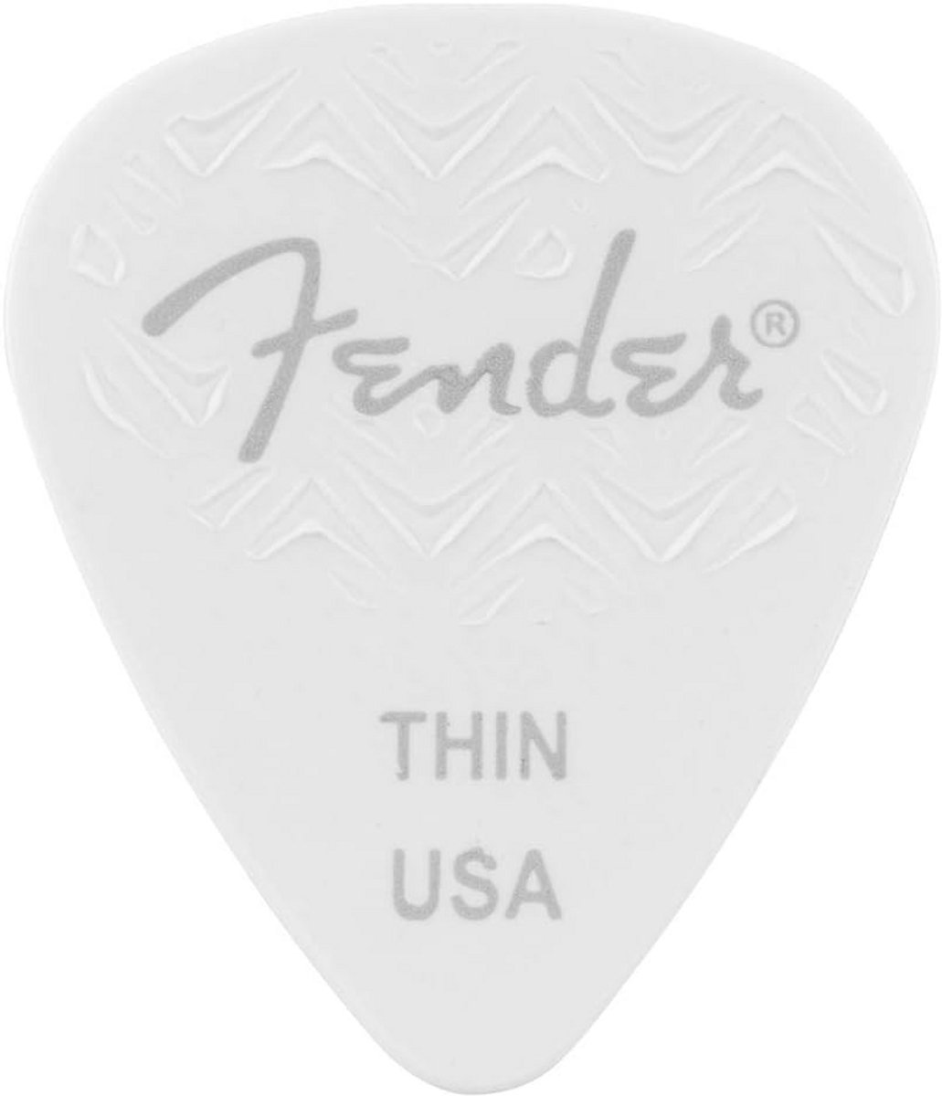 Gitaar Plectrums - Dunne Picks - Muziek Maken - Set van Zes - Standaard Maat - Wit